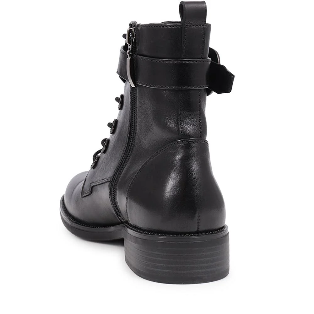 Karmen Leather Ankle Boots - KARMEN / 326 130 - Black - Image 3