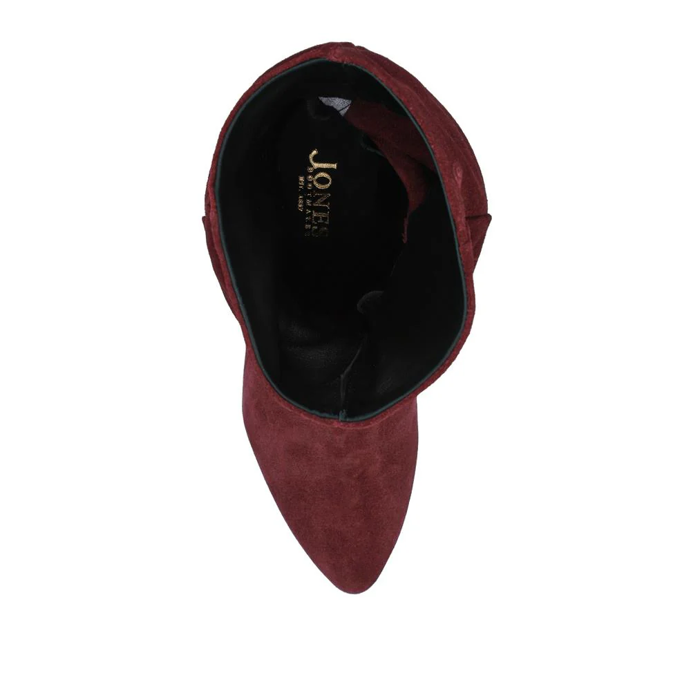 Kathryn Slouch Leather Ankle Boots - KATHRYN / 328 085 - Burgundy - Image 4