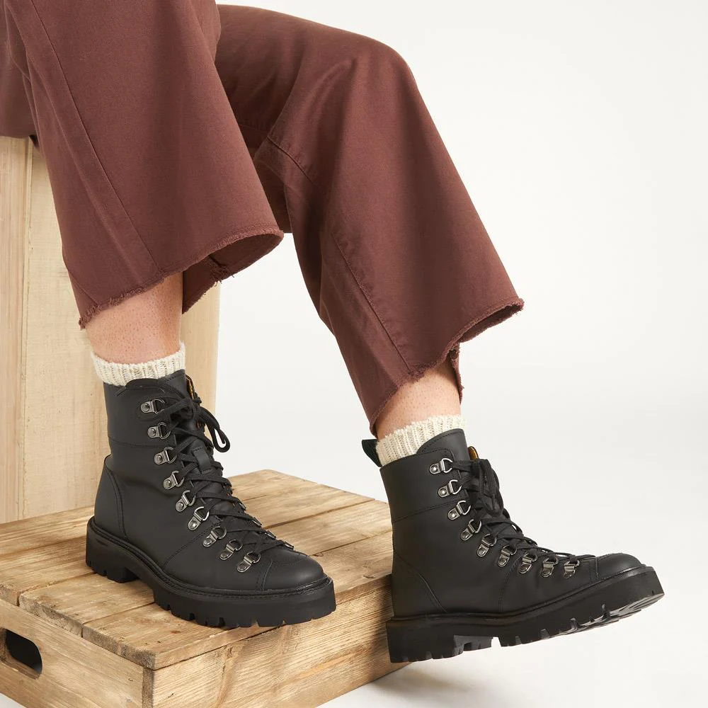 Katia Leather Hiker Boots - KATIA / 322 782 - Black - Image 5
