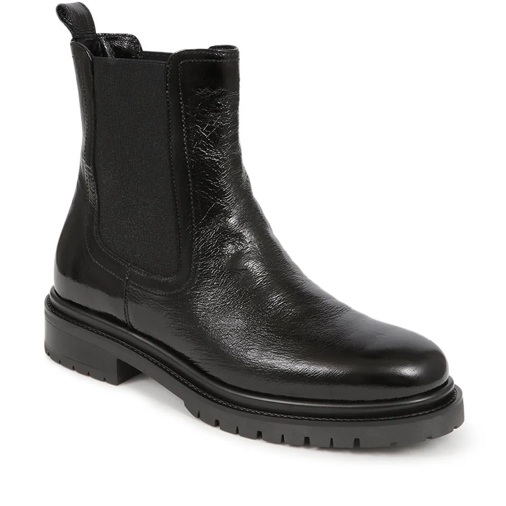 Kefalonia Leather Chelsea Boots  - KEFALONIA / 326 141 - Black Patent