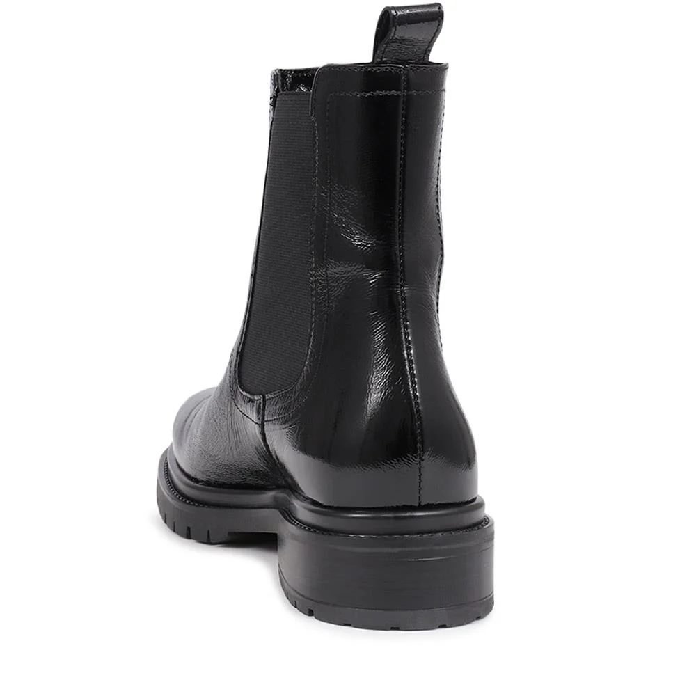 Kefalonia Leather Chelsea Boots  - KEFALONIA / 326 141 - Black Patent - Image 3