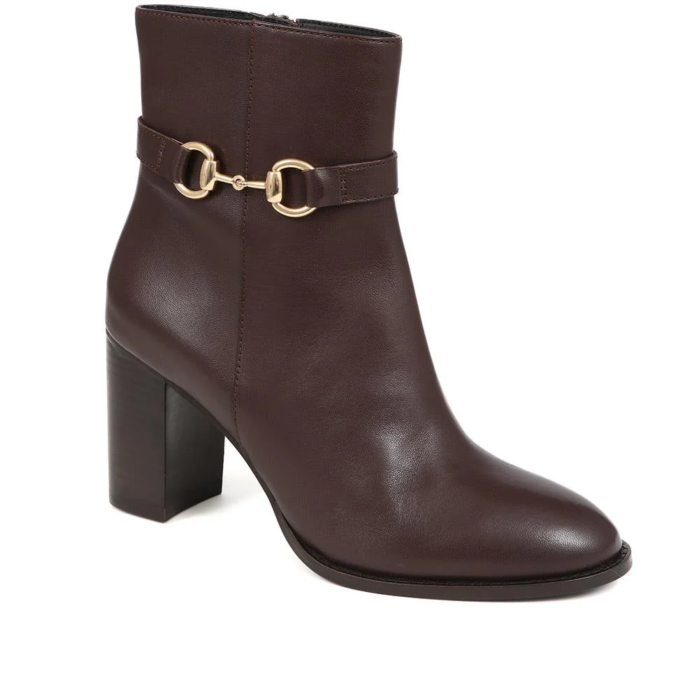Kelda Heeled Ankle Boots - KELDA / 325 950 - Brown