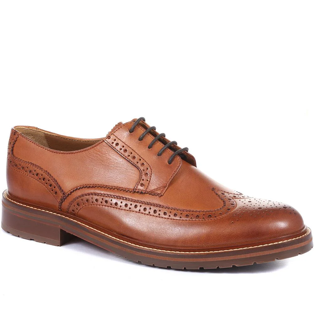 Kingsbay Men's Leather Brogues - KINGSBAY / 320 142 - Image 2