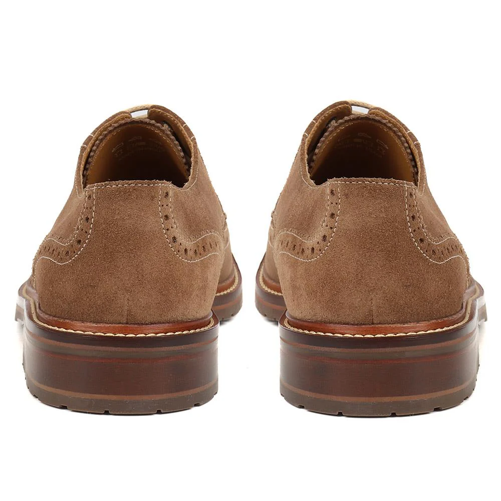 Kingsbay Men's Leather Brogues - KINGSBAY / 320 142 - Taupe - Image 3