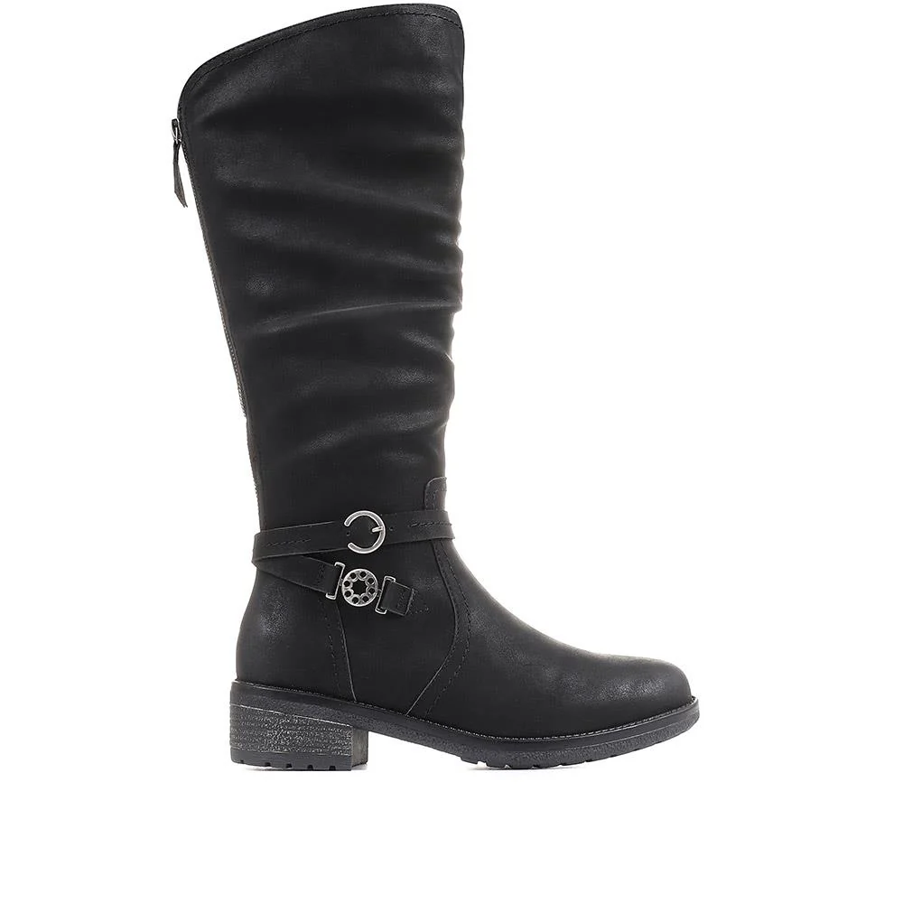 Knee High Boots - CENTR36095 / 322 660 - Black - Image 2