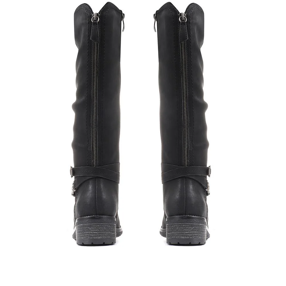 Knee High Boots - CENTR36095 / 322 660 - Black - Image 3