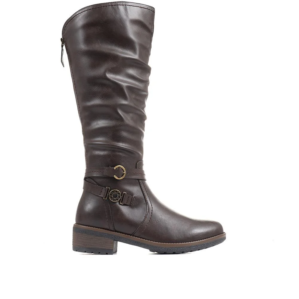 Knee High Boots - CENTR36095 / 322 660 - Dark Brown - Image 2