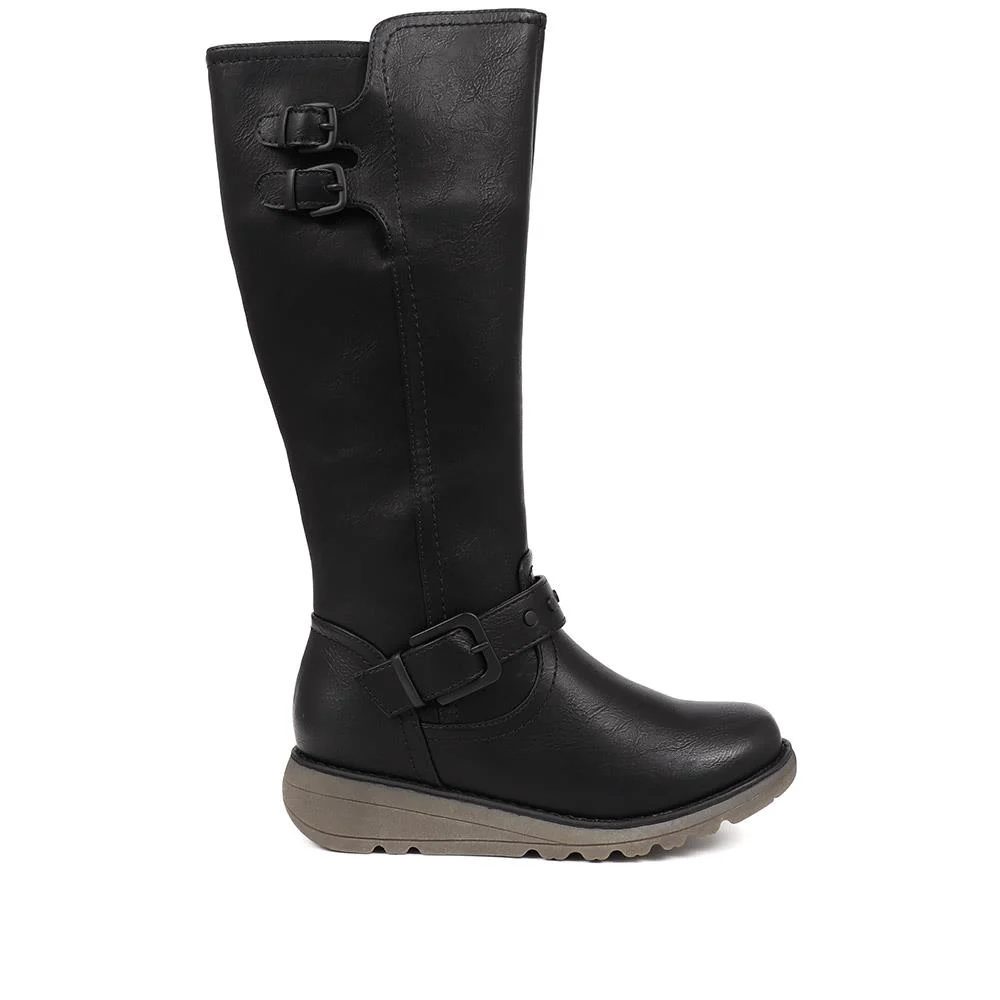 Knee-High Boots - WBINS38088 / 324 687 - Black - Image 2