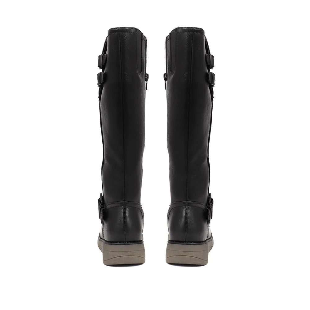 Knee-High Boots - WBINS38088 / 324 687 - Black - Image 3
