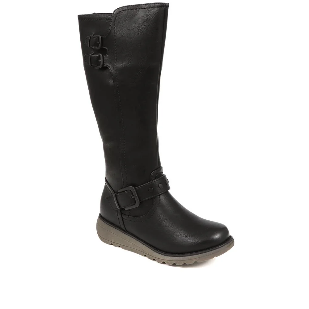 Knee-High Boots - WBINS38088 / 324 687 - Black