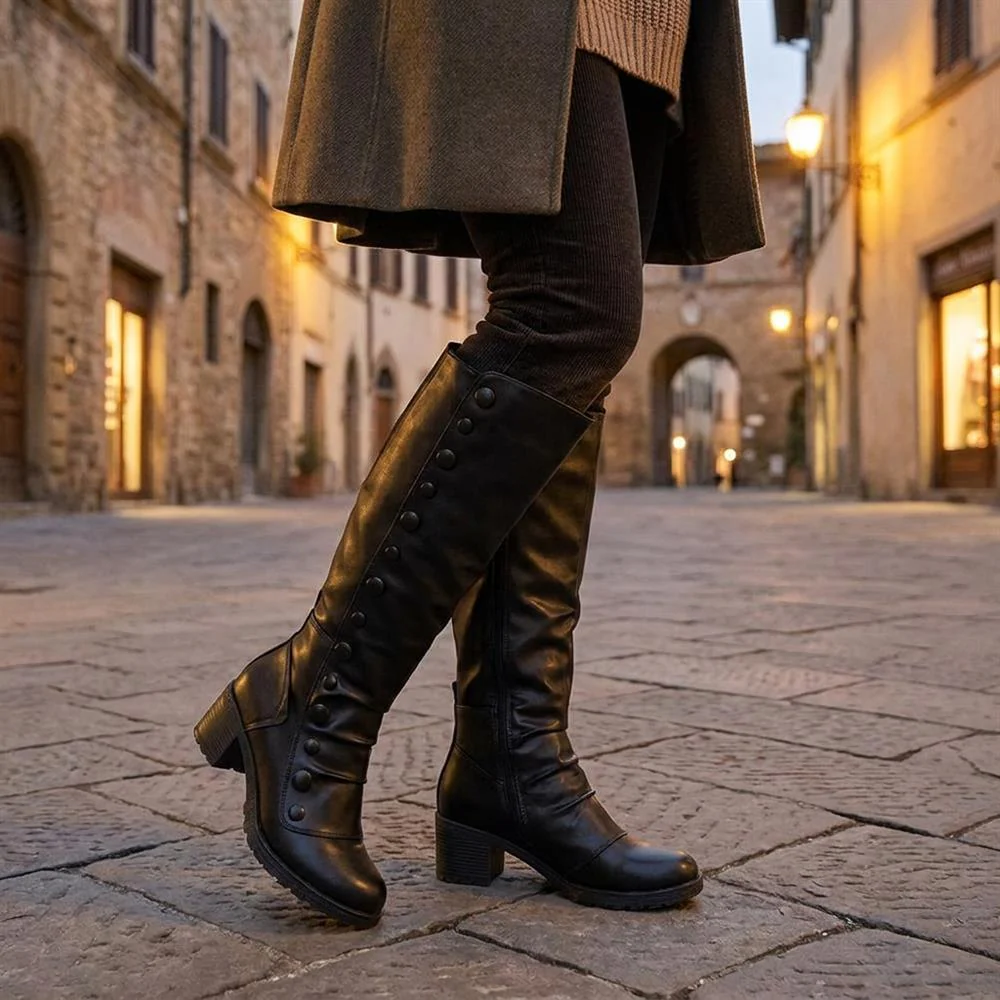 Knee-High Boots  - WBINS40107 / 325 984 - Black - Image 2
