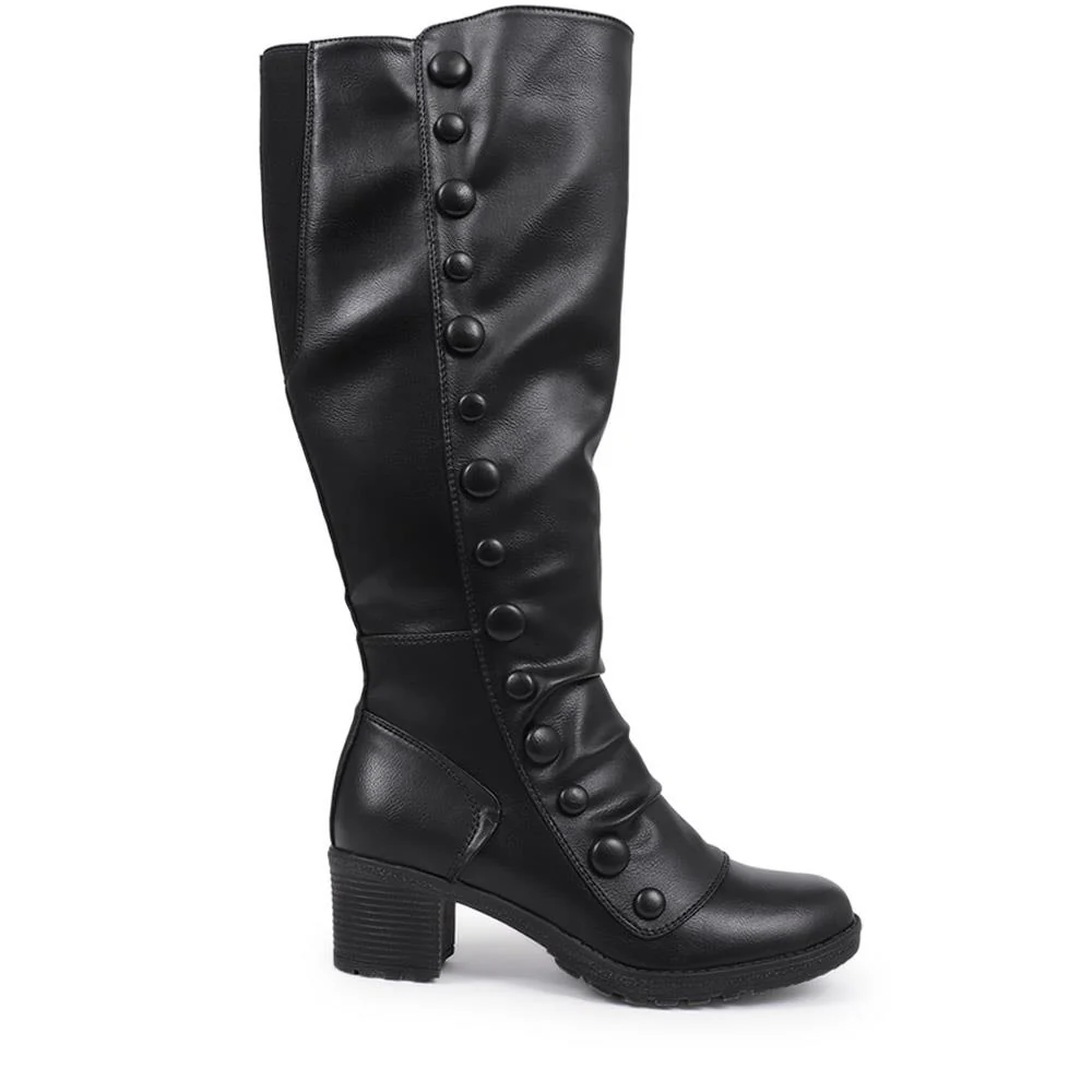 Knee-High Boots  - WBINS40107 / 325 984 - Black - Image 3