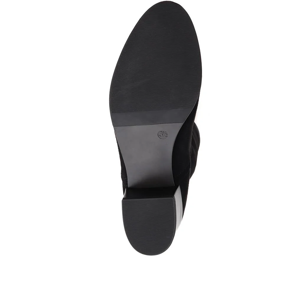 Knee High Low Heeled Boots - CAPRI38502 / 325 548 - Black - Image 4