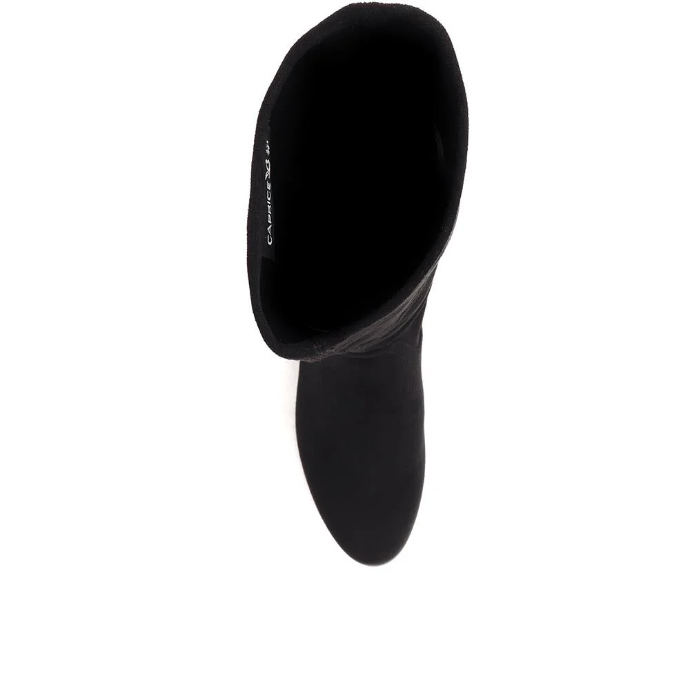 Knee High Low Heeled Boots - CAPRI38502 / 325 548 - Black - Image 5