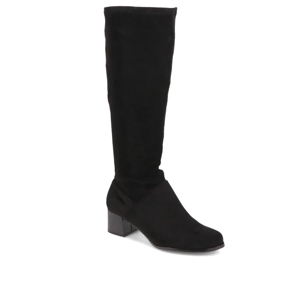 Knee-Length Heeled Boots - WBINS38074 / 324 480 - Black
