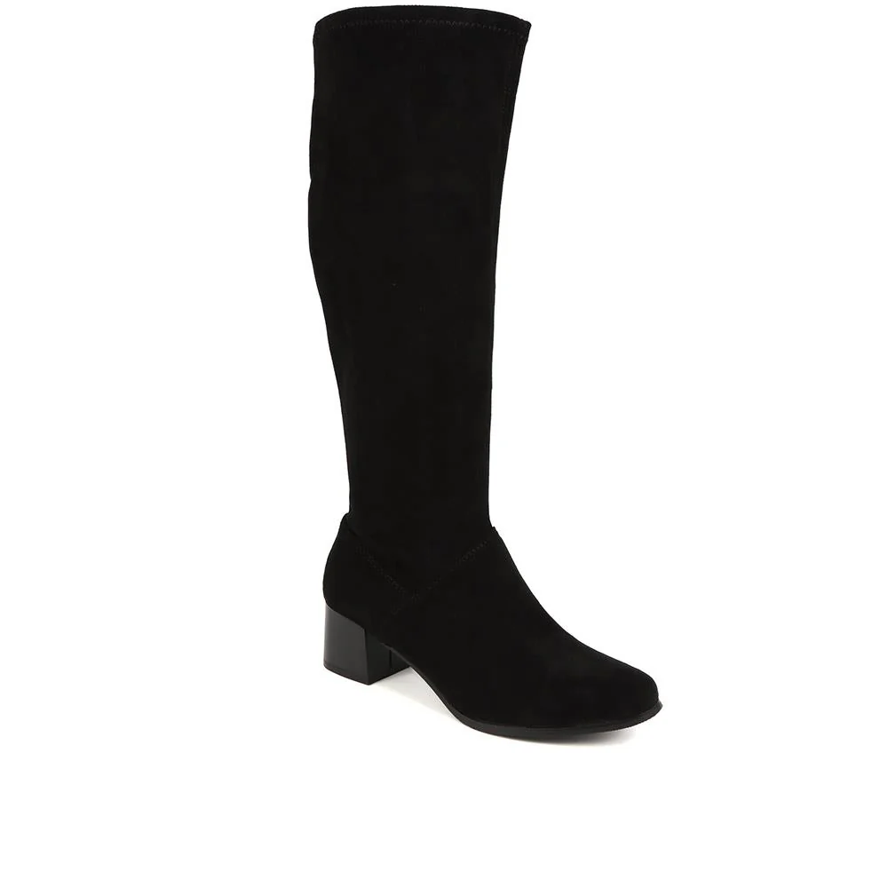 Knee-Length Heeled Boots - WBINS38074 / 324 480 - Image 2