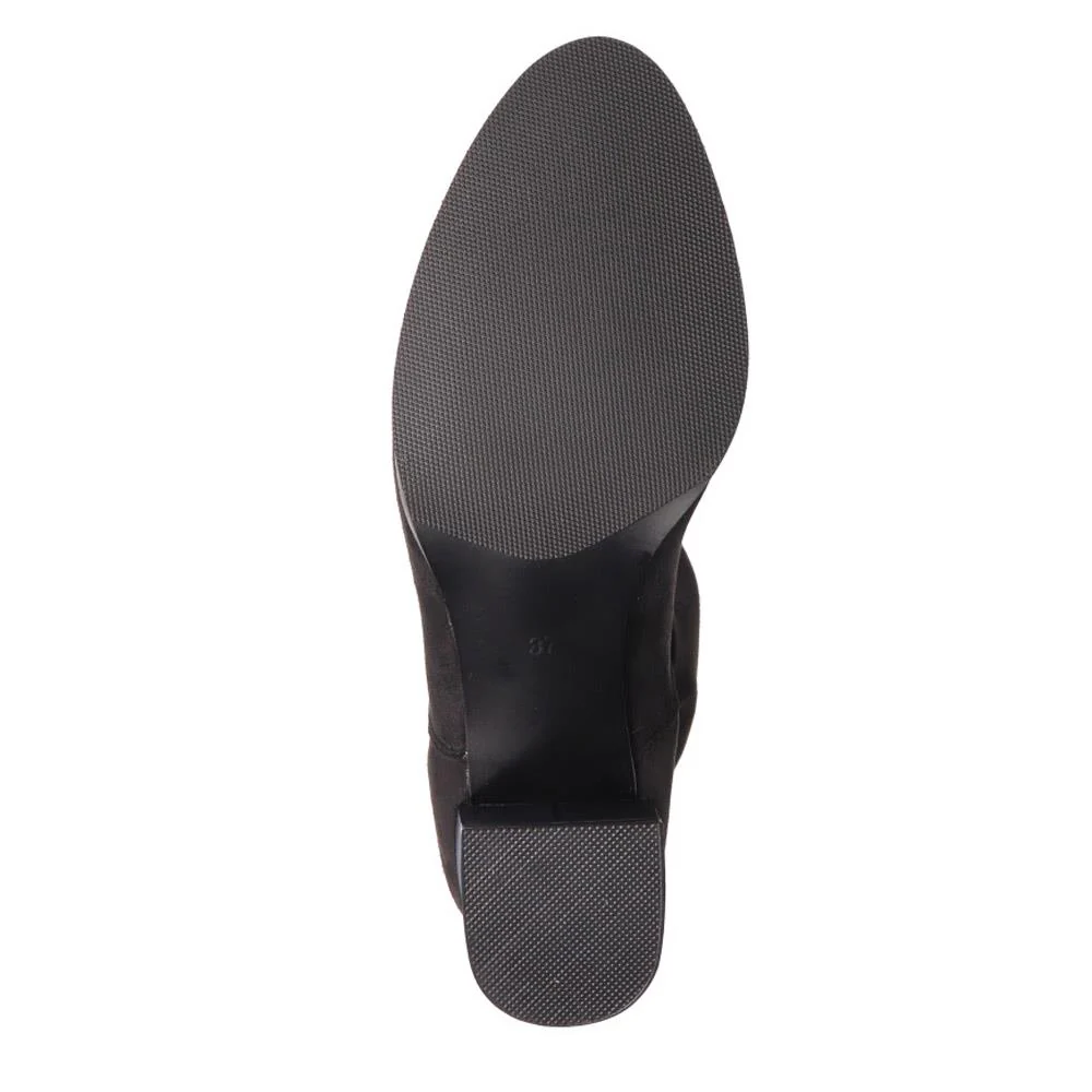Knee-Length Heeled Boots - WBINS38074 / 324 480 - Black - Image 4