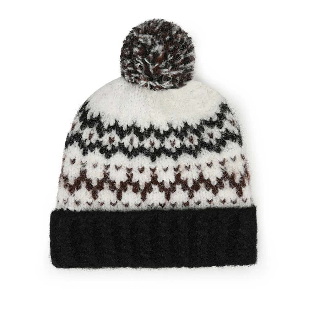 Knitted Bobble Hat - MAXWI42005 / 328 150 - Black Multi