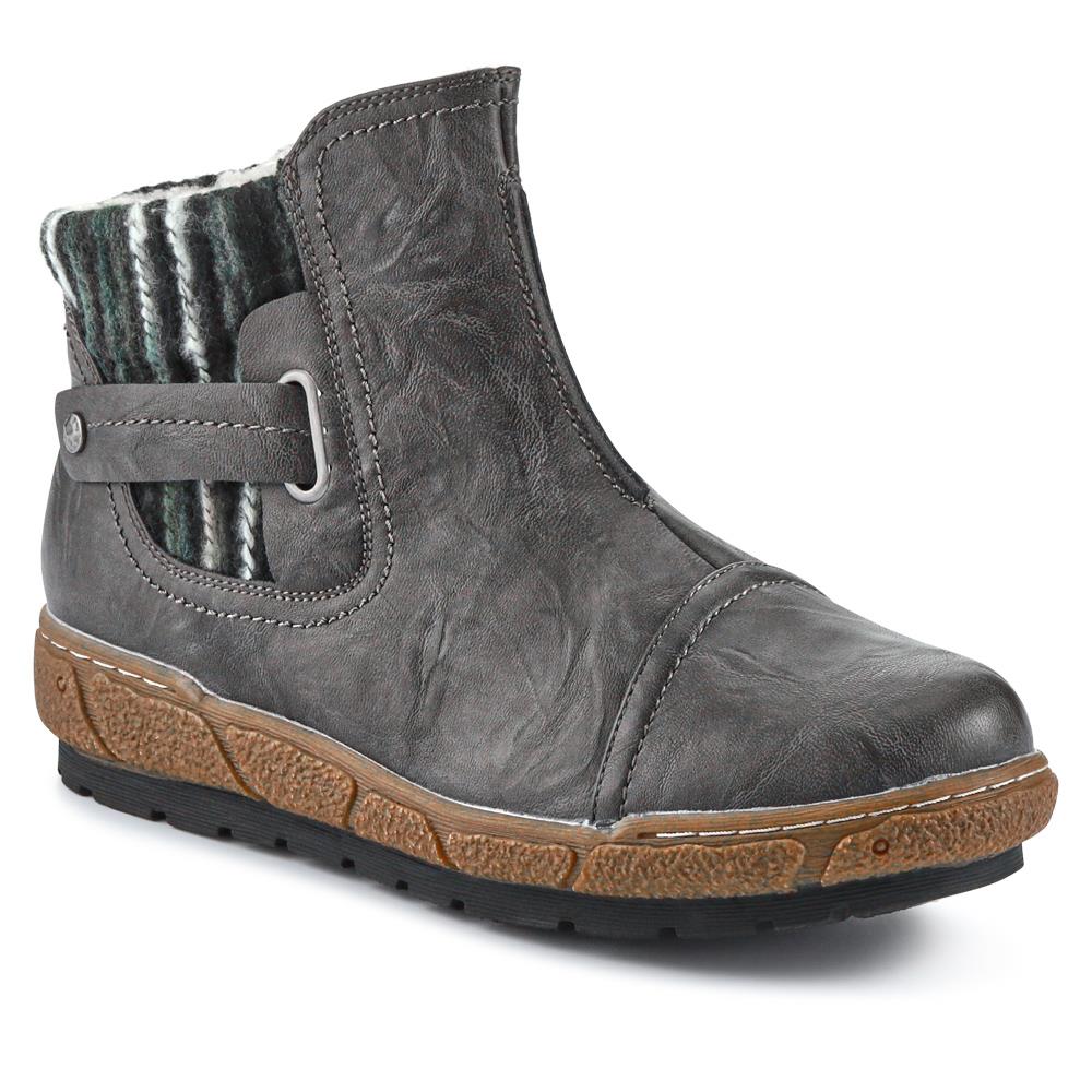 Knitted Cuff Ankle Boots - WBINS32013 / 318 882 - Image 3