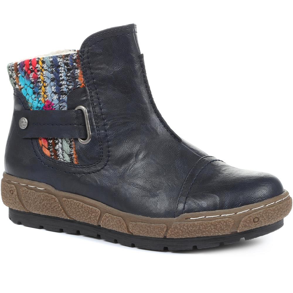 Knitted Cuff Ankle Boots - WBINS32013 / 318 882 - Image 5