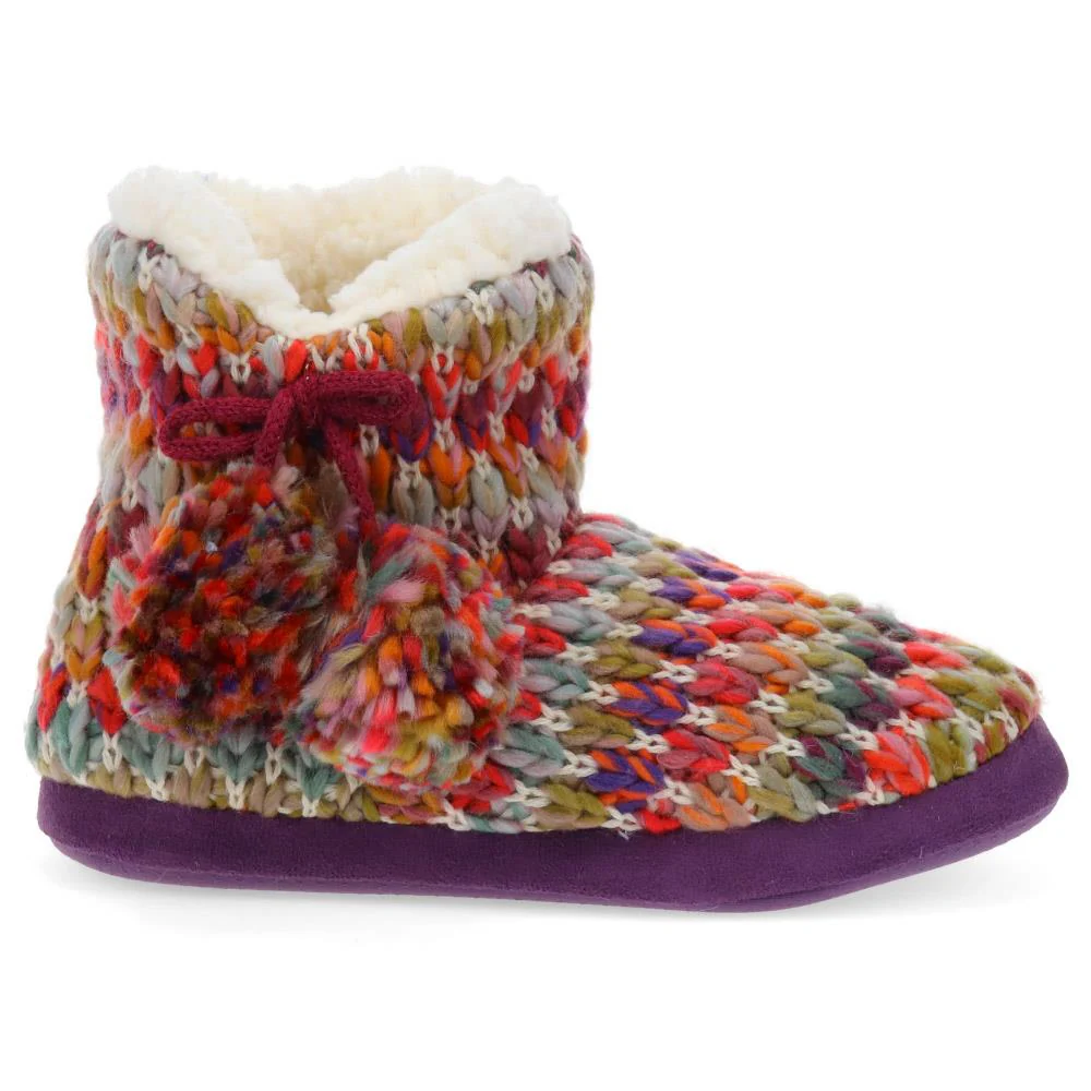 Knitted Faux-Fur-Lined Booties - GALOP40009 / 326 026 - Multi - Image 2