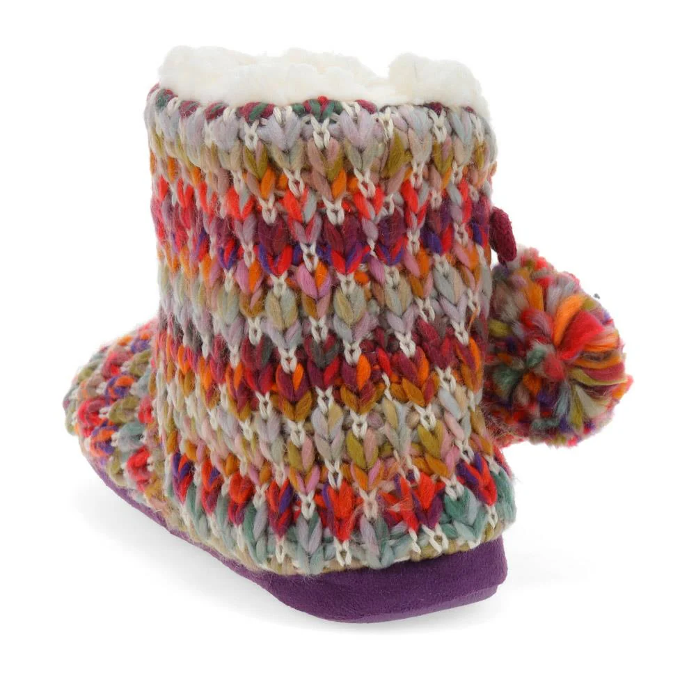 Knitted Faux-Fur-Lined Booties - GALOP40009 / 326 026 - Multi - Image 3