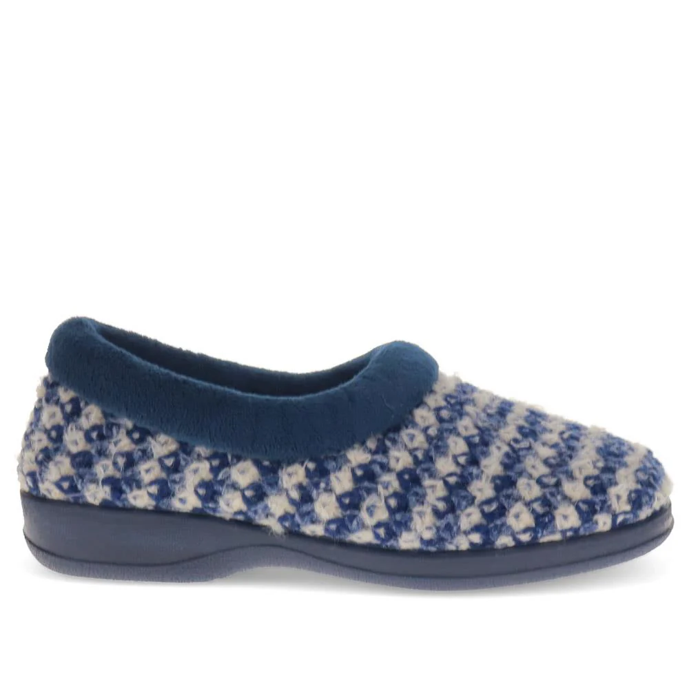 Knitted Full Slippers - ANAT40006 / 325 938 - Navy - Image 2