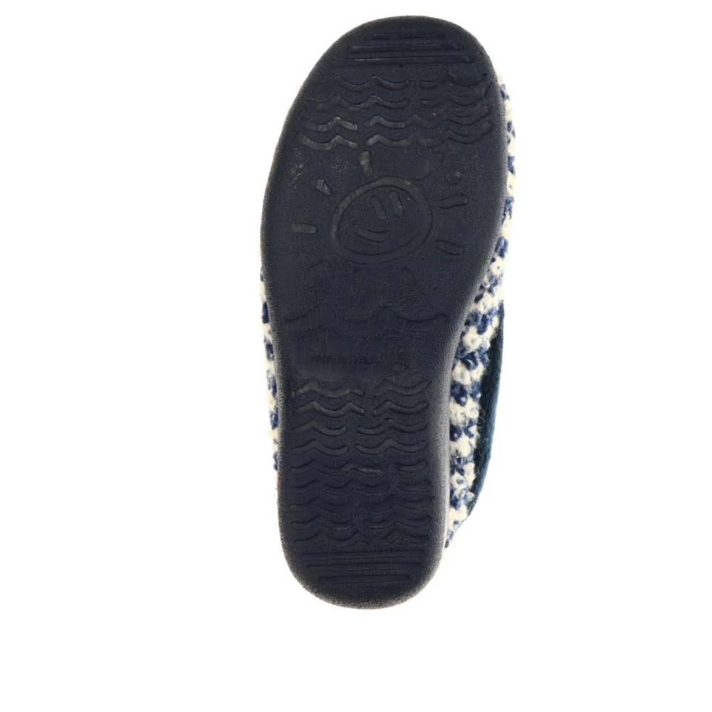 Knitted Full Slippers - ANAT40006 / 325 938 - Navy - Image 4