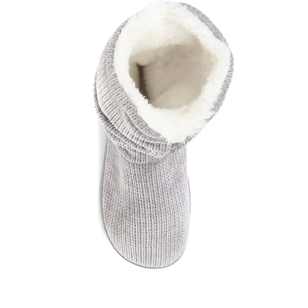 Knitted Slipper Boots - QING36025 / 322 966 - Grey - Image 4