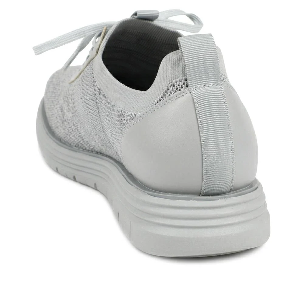Knitted-Upper Lace-Up Shoes - XINGH41000 / 327 533 - Grey - Image 3