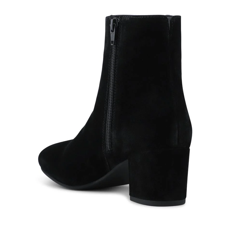 Kylee Smart Leather Zip Up Ankle Boots - KYLEE / 328 285 - Black Suede - Image 3