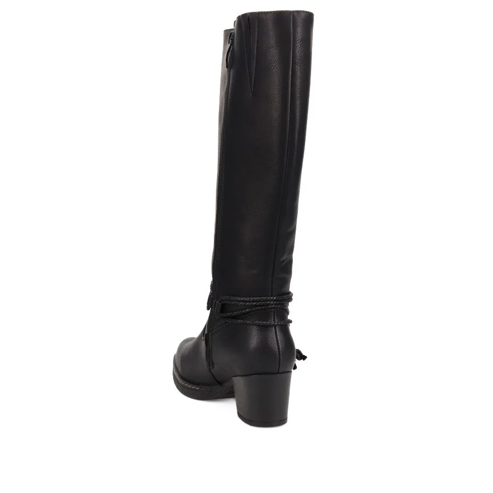 Lace-Detailed Long Boots - WOIL40013 / 325 915 - Black - Image 3