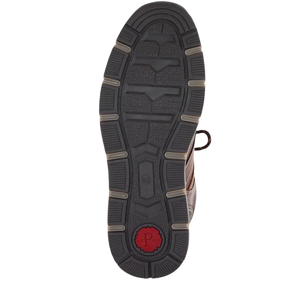 Lace-Detailed Slip-On Shoes - WBINS40027 / 325 787 - Brown - Image 5