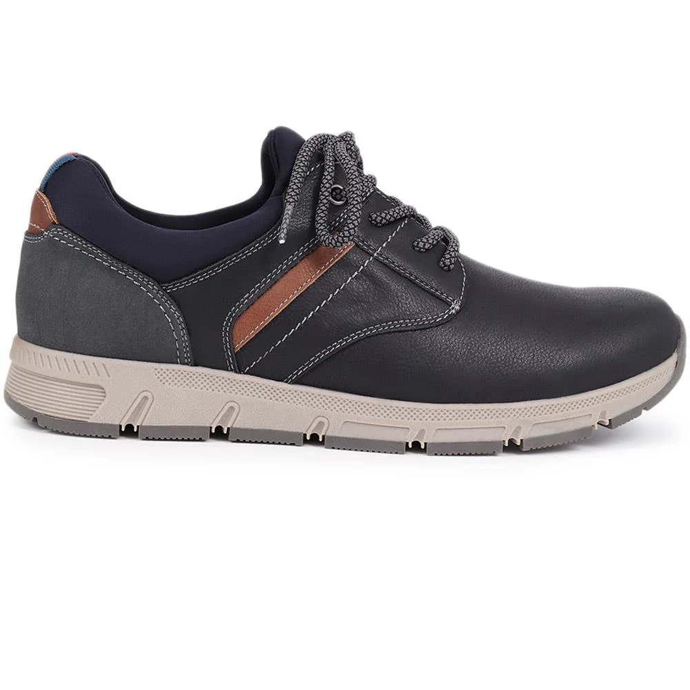 Lace-Detailed Slip-On Shoes - WBINS40027 / 325 787 - Navy - Image 3