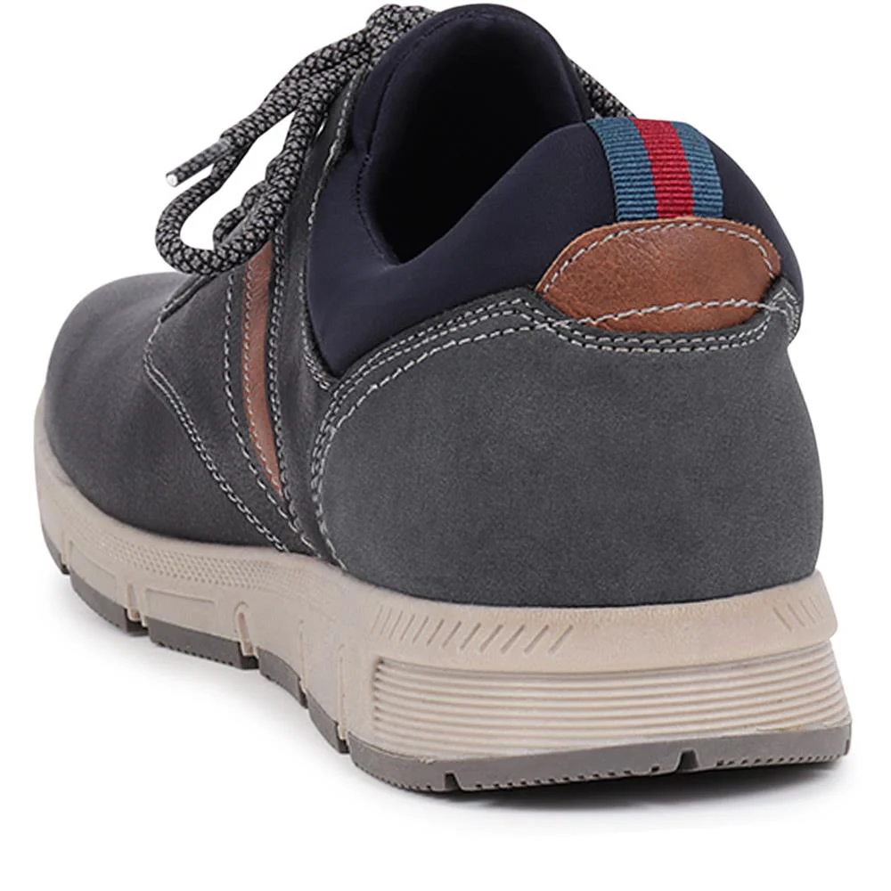 Lace-Detailed Slip-On Shoes - WBINS40027 / 325 787 - Navy - Image 4