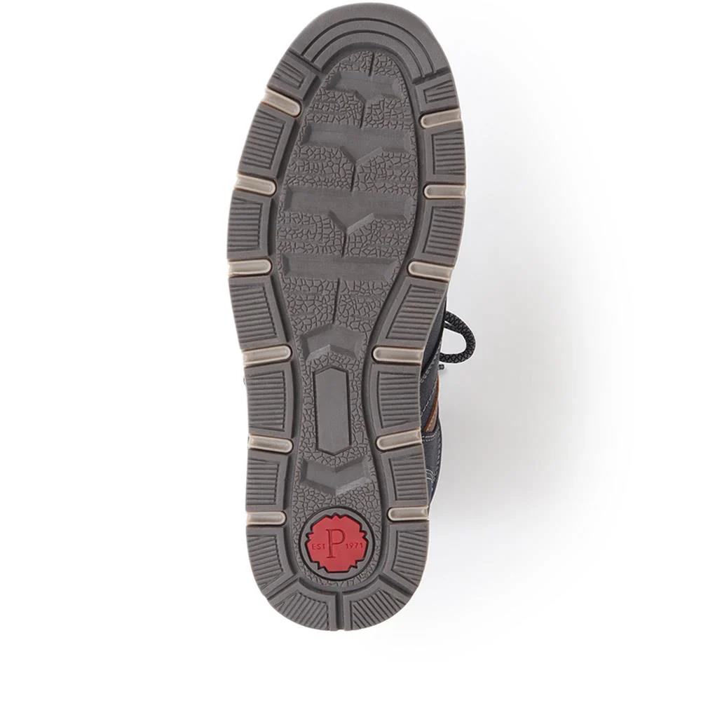 Lace-Detailed Slip-On Shoes - WBINS40027 / 325 787 - Navy - Image 5