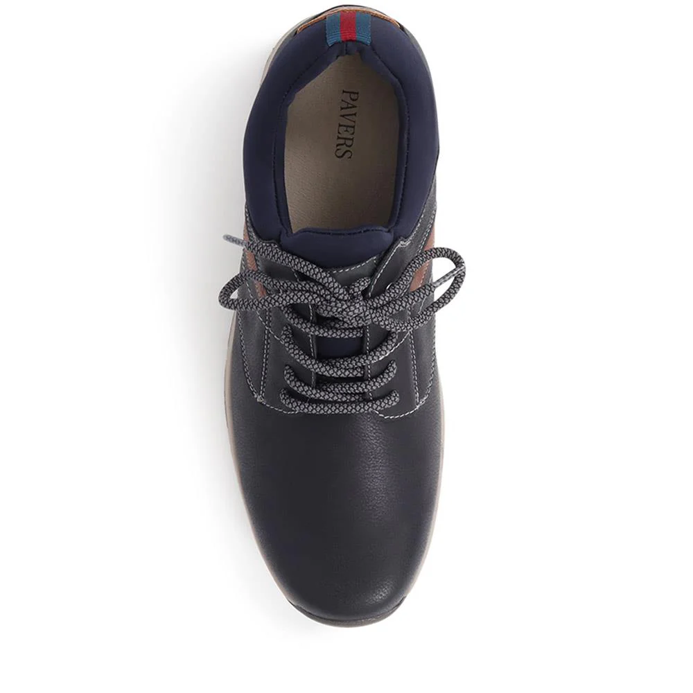 Lace-Detailed Slip-On Shoes - WBINS40027 / 325 787 - Navy - Image 6