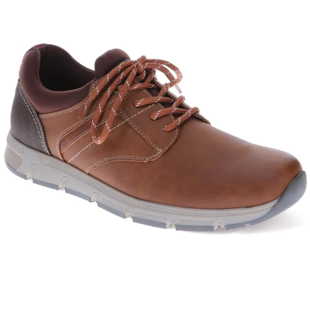 Lace-Detailed Slip-On Shoes - WBINS40027 / 325 787 - Tan