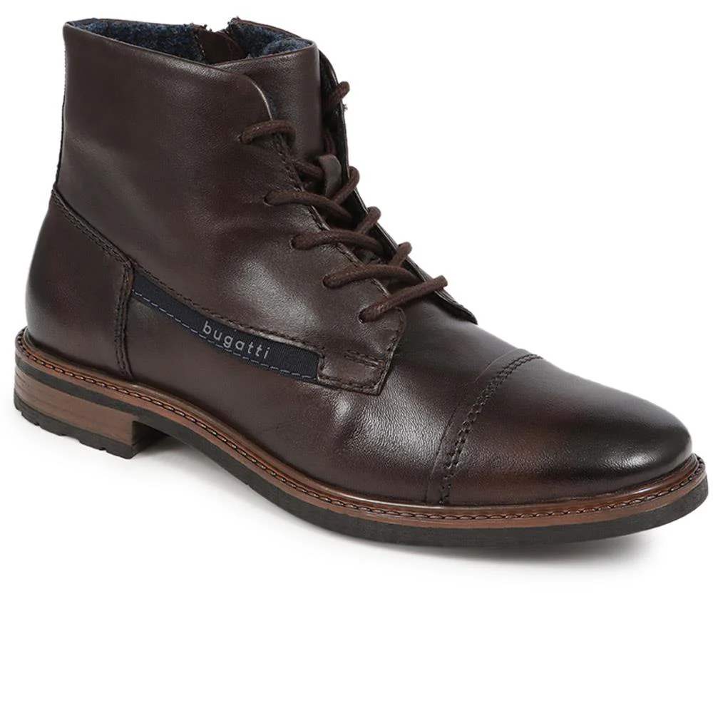 Lace-Up Ankle Boots - BUG40505 / 325 712 - Dark Brown