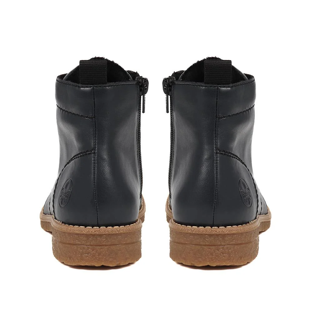 Lace-Up Ankle Boots - RKR38520 / 324 344 - Navy - Image 3