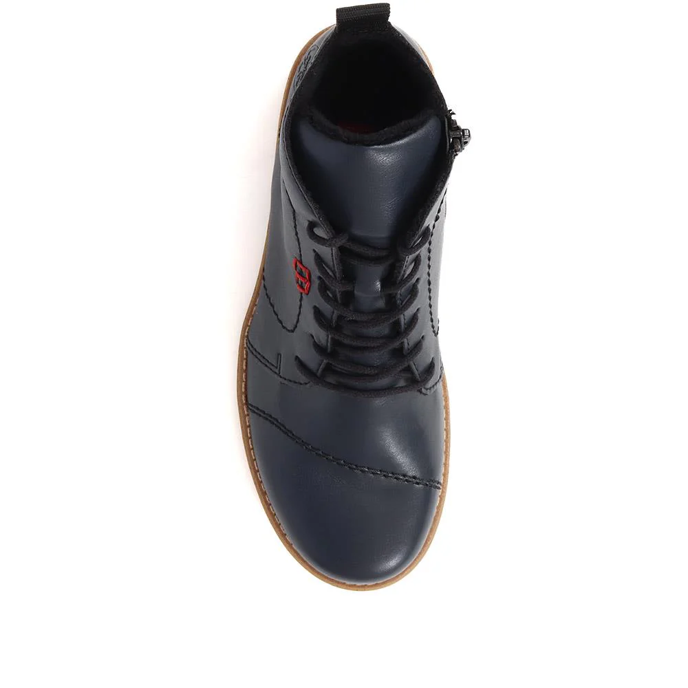 Lace-Up Ankle Boots - RKR38520 / 324 344 - Navy - Image 5