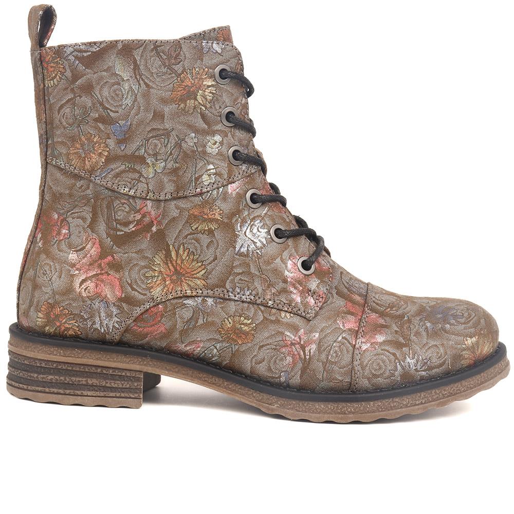 Lace-Up Ankle Boots - SENBO40005 / 326 135 - Khaki Multi - Image 2