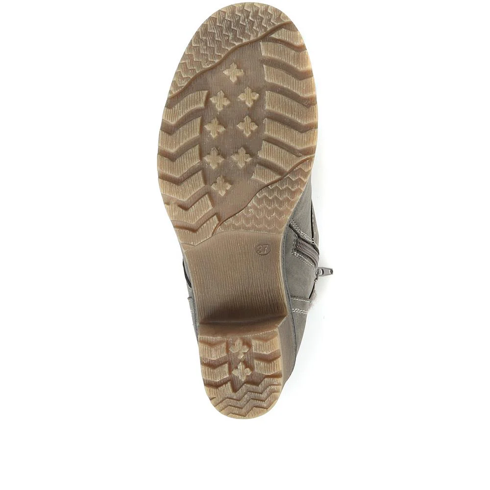 Lace-Up Ankle Boots - WBINS34111 / 320 459 - Grey - Image 5