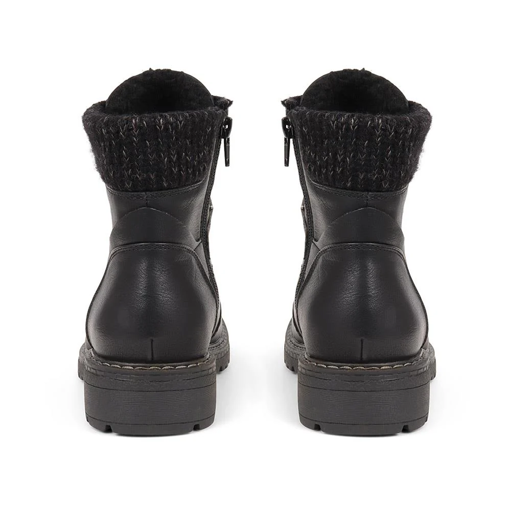 Lace-Up Ankle Boots - WBINS38094 / 324 208 - Black - Image 3