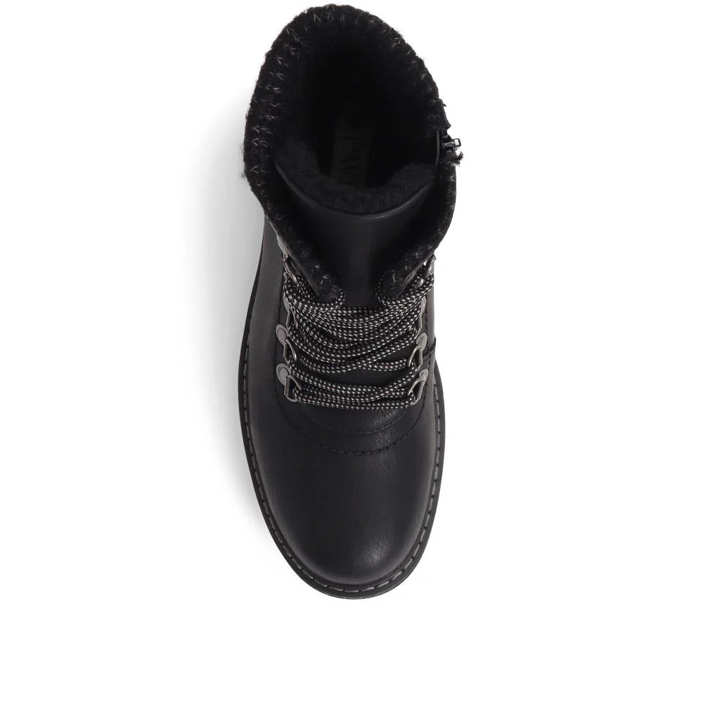 Lace-Up Ankle Boots - WBINS38094 / 324 208 - Black - Image 5