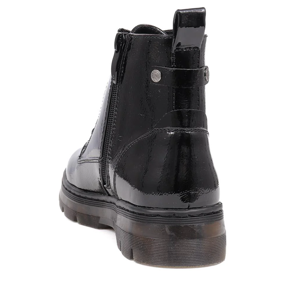 Lace-Up Ankle Boots - WOIL40054 / 326 239 - Black - Image 3