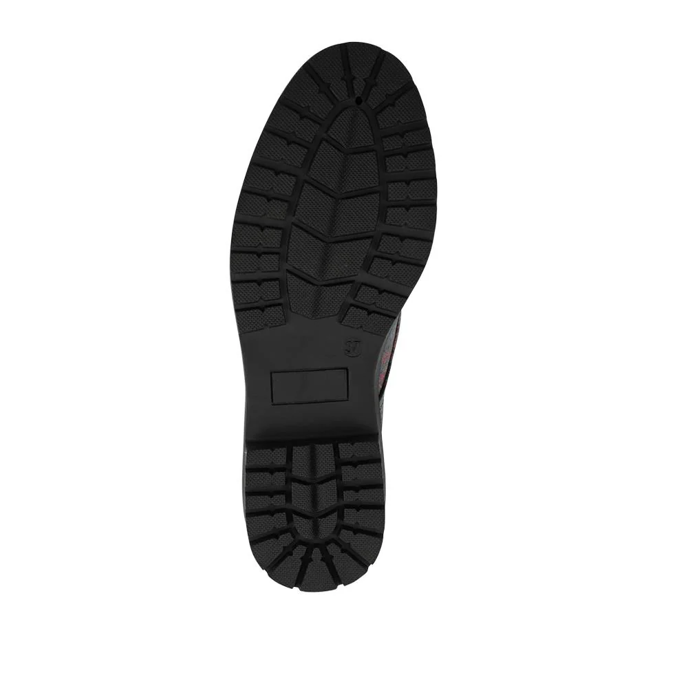 Lace-Up Block Heel Shoes - WOIL42011 / 327 898 - Black Paisley - Image 6