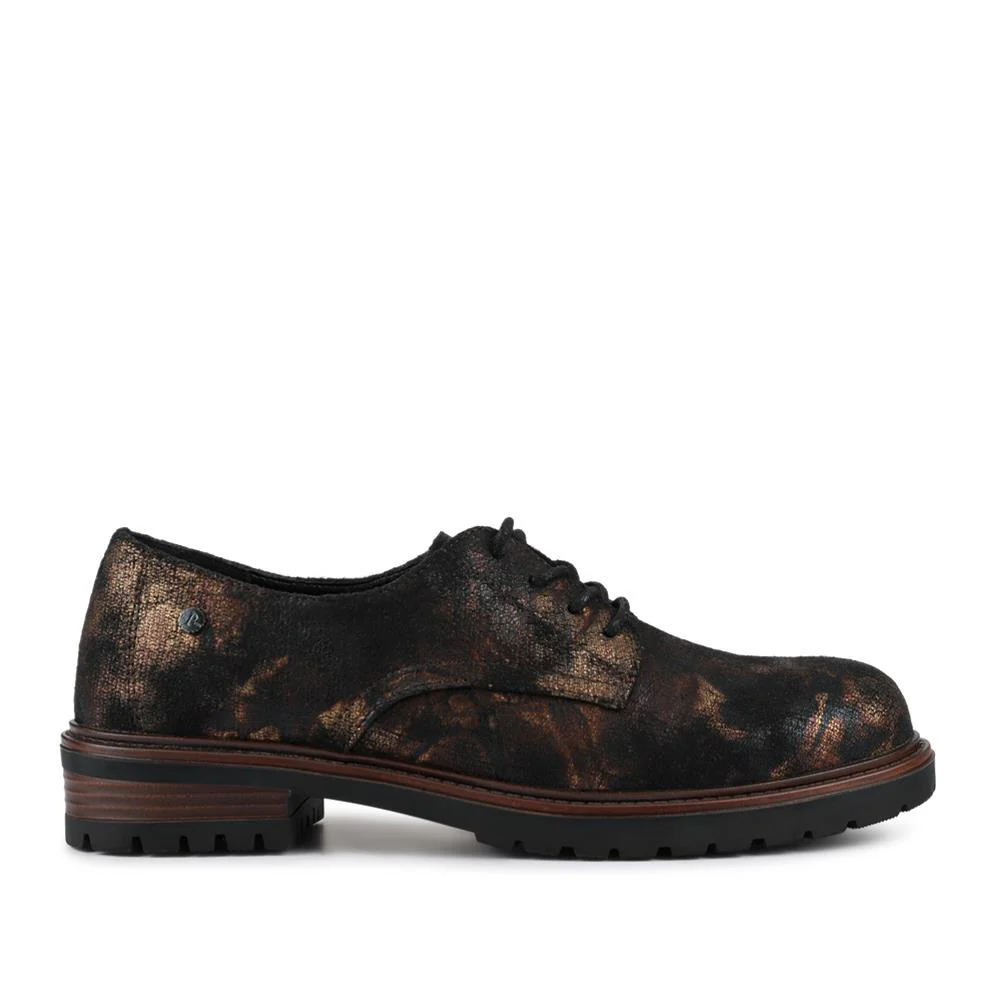 Lace-Up Block Heel Shoes - WOIL42011 / 327 898 - Bronze Multi - Image 2