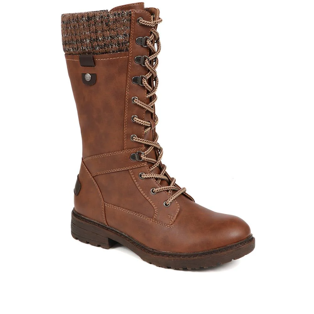 Lace-Up Calf Boots - BRK38009 / 324 531 - Image 2