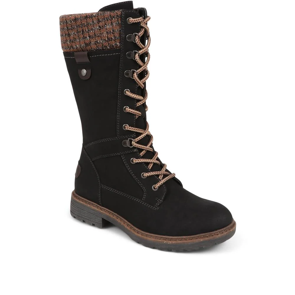 Lace-Up Calf Boots - BRK38009 / 324 531 - Image 3